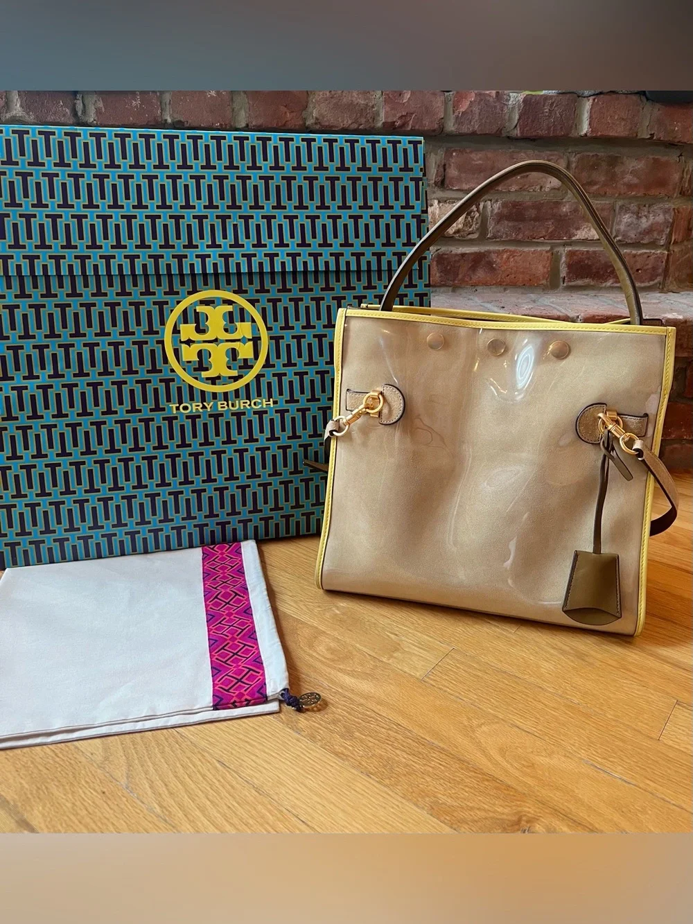 Tory Burch Lee Radziwill Raincoat Double Bag